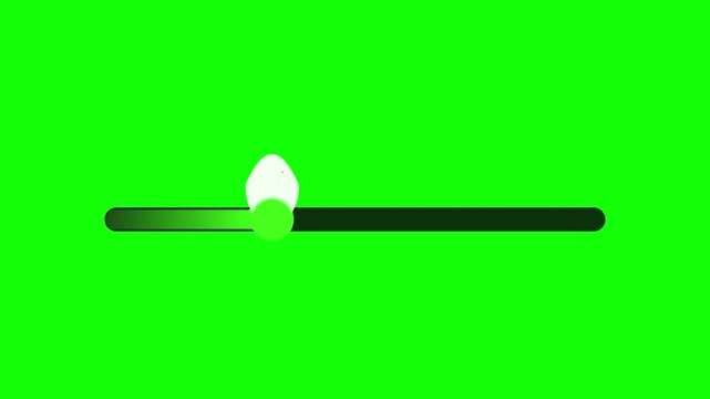 Halloween loading bar animation with skull icons on green screen