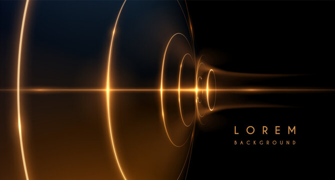 Light lines effect on black background