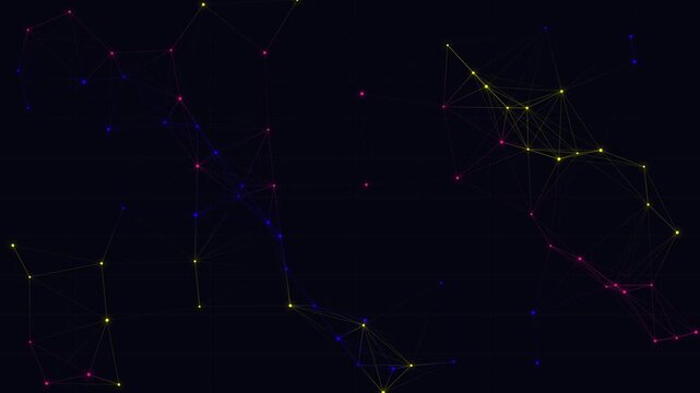 Minimalist Neural Grid Plexus Nodes Floating Network Loop