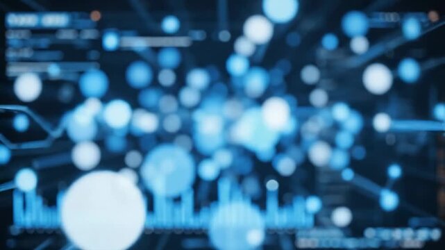 This shows a bright display of data visualization techniques being applied in a modern tech environment. The focus is on various patterns and forms