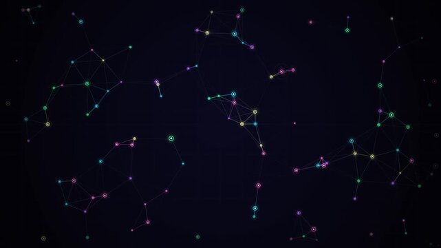 Floating Digital Network Nodes and Line Links Data Transfer Loop