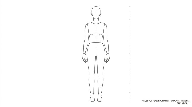 Human Figure Template for Fashion Accessory Development