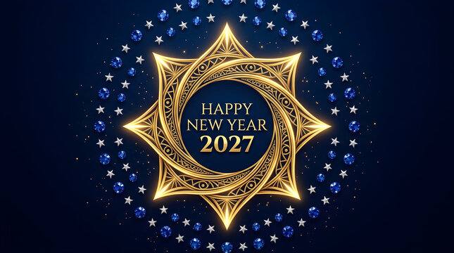 Celebrating the arrival of the year 2027 with joyous festivities hope and the promise of a brighter future