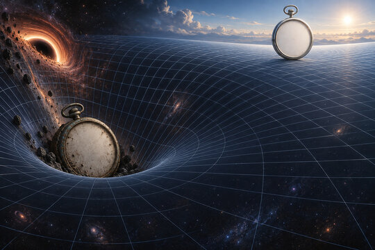 Twin Clocks Reveal Time Dilation Across Curved Spacetime