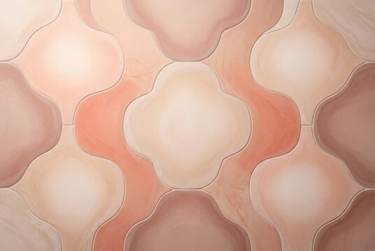 Organic abstract pattern with soft embossed clay forms