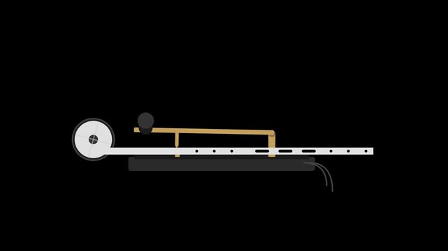 Vintage Brass Telegraph Machine Tapping Morse Code with Unspooling Paper Tape on Black Background