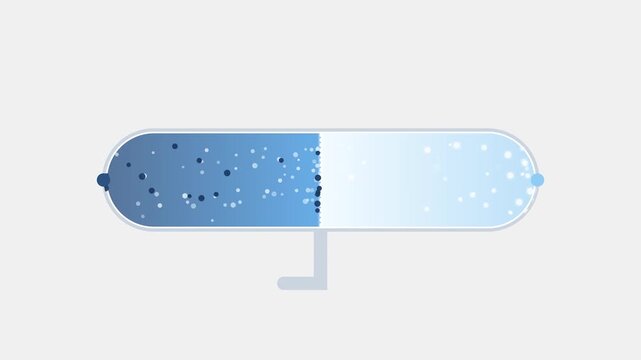 Reverse Osmosis Filtration System Process Animation showing Membrane Separation and Clean Water Flow