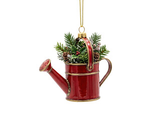Red Watering Can Christmas Ornament © ieps