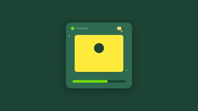 Mobile Language Learning Interface with Yellow Flashcards and Progress Bar Animation