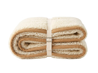 Folded Cream Sherpa Fleece Blanket © ieps