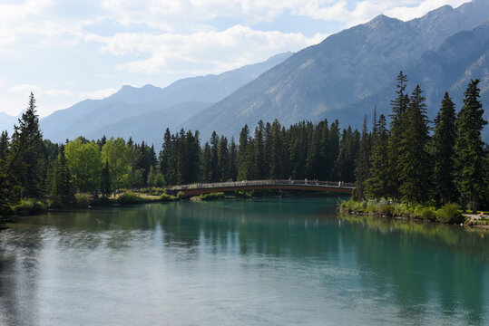 View at the city center of Banff on Canada