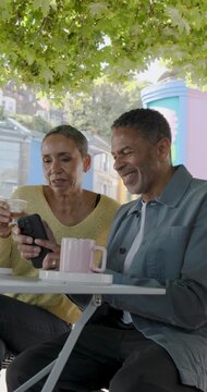 Senior Couple Enjoying Coffee Together