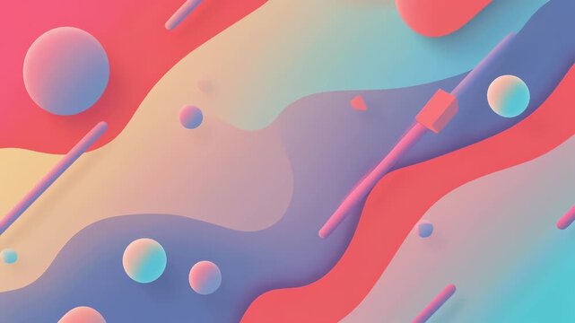 溶けて形を変えるパステルの幾何学模様