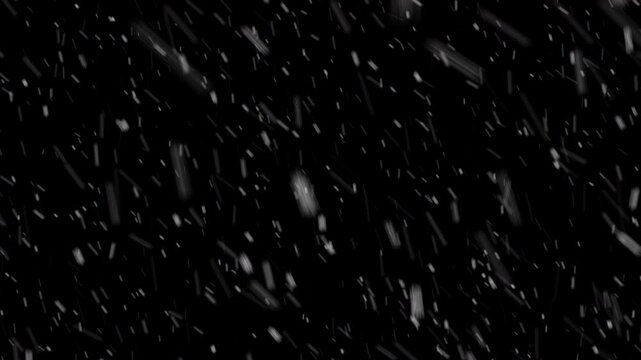 Beautiful white snow falling slowly with a cozy festive feeling for winter video projects