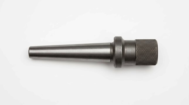 Morse taper adapter drilling machine tool arbor steel spindle accessory for industrial manufacturing equipment on white background