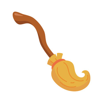 Stylized magic broomstick for enchanting Halloween adventures and mystical journeys