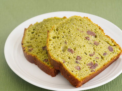 抹茶と小豆のパウンドケーキ