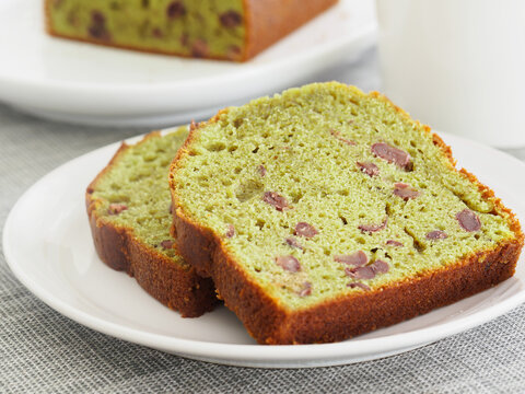 抹茶と小豆のパウンドケーキ