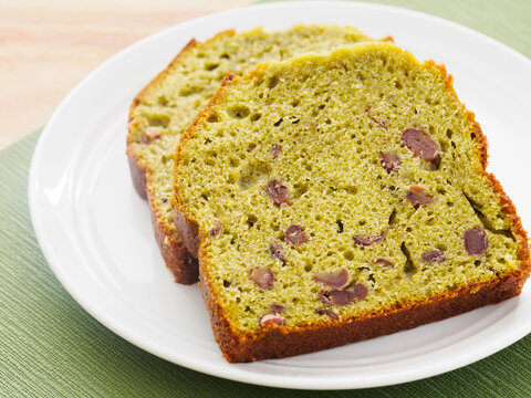 抹茶と小豆のパウンドケーキ