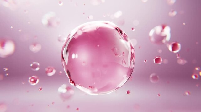 3D Collagen Skin Serum and Vitamin illustration isolated on soft color background. concept skin care cosmetics solution. 3d rendering.