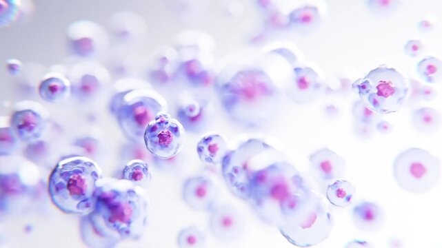 Floating hydrating molecules in abstract clean space. Perfect for beauty, wellness, or futuristic skincare product visuals.