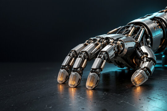 Advanced robotic hand with precision mechanical fingers