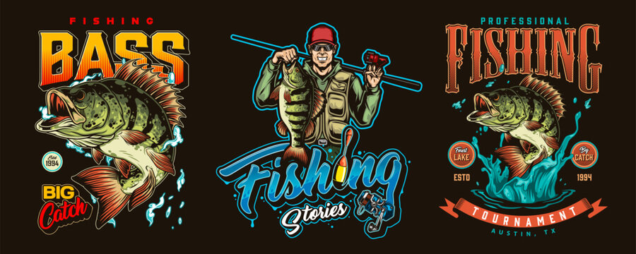 Fishing theme with bold typography