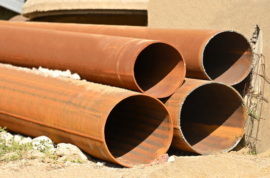 Rusty steel pipe