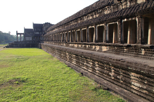 ruined khmer hindu and buddhist temple (angkor vat) in angkor in siem reap in cambodia 