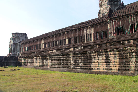 ruined khmer hindu and buddhist temple (angkor vat) in angkor in siem reap in cambodia 