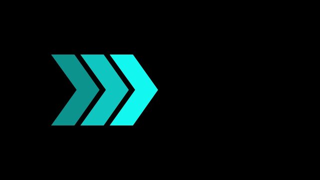 Arrow Loop Animation direction concept.colorful arrow icon concept. 4k motion graphic animation.