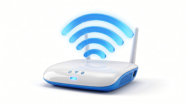 wireless router icon on white background