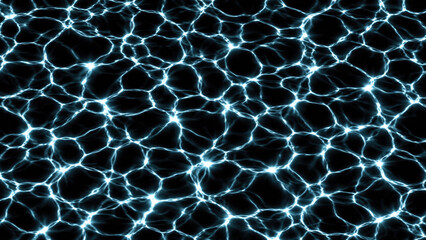Obraz premium Pool water caustics light pattern overlay on black