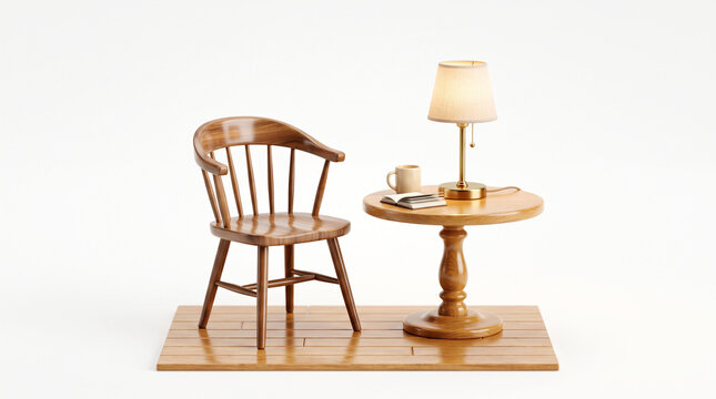 chair and table