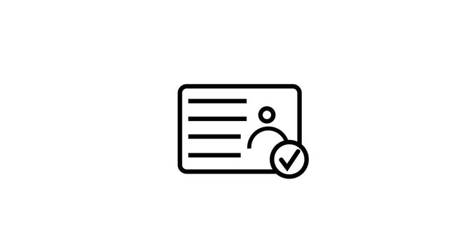 Identity theft line animation. Hacking animated icon.