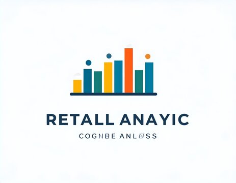 Retail analysis logo icon with colorful bar chart.