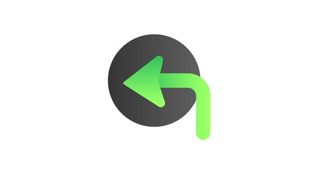 Animated upward arrow with circular dot movement 4K Stock footage
