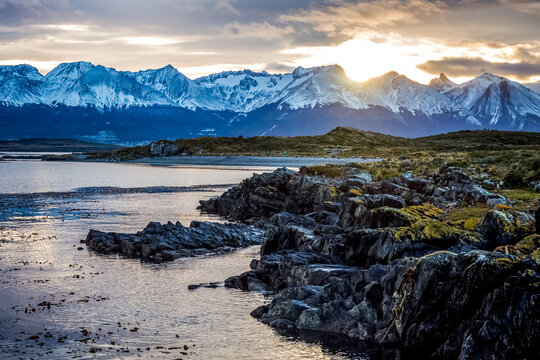 View of Tierra del Fuego province in Argentina. Nature of South America