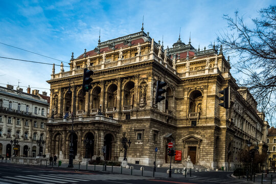 View of the streets of Budapest in the Hungarian capital