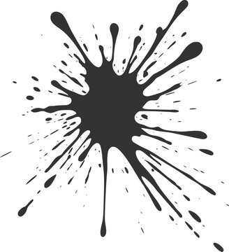 Ink splash with dynamic shape, vibrant pigment