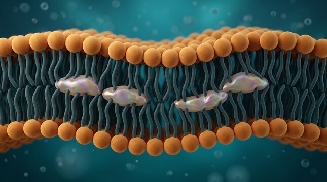 Undulating Lipid Bilayer with Embedded Molecular Forms