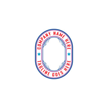 Vintage Oval Badge Emblem Logo Design Template