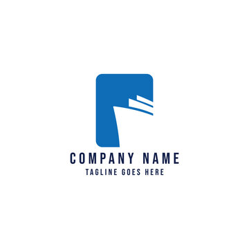 Abstract Geometric Letter F Paper Logo Design Template