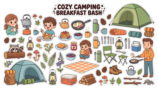 Family Camping Breakfast Adventure.