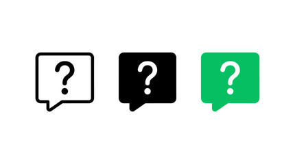 Fototapeta premium Question mark speech bubble icons set vector illustration design symbol collection