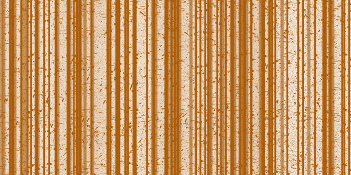 Abstract brown vertical lines background with grainy noise texture and ribbed glass effect