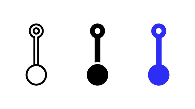 Pendulum icon set vector design collection for physics and scientific concepts