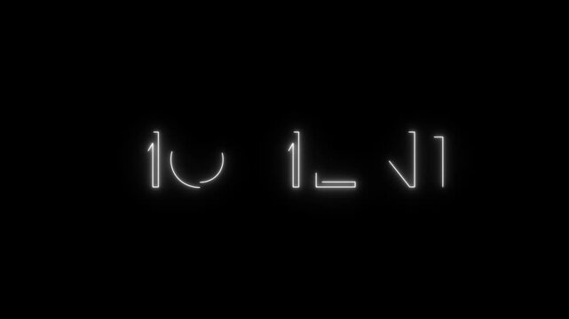 MOMENT Neon text with glowing neon effect 4k video