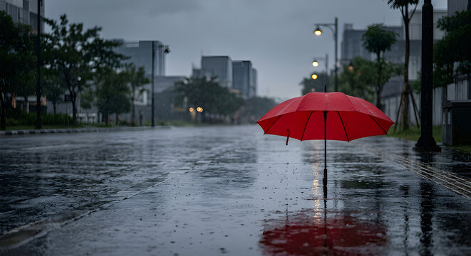 umbrella in rain