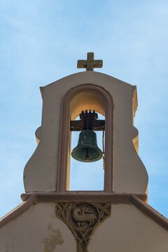 Bell tower, church Sancte Joannes Baptista, Bonifacio, Corsica, France